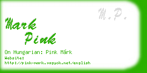 mark pink business card