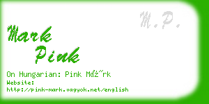 mark pink business card